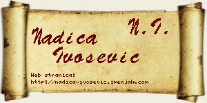 Nadica Ivošević vizit kartica
